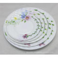 High Quality Opal Glass Dinner Sets Flat Plate Oval Plate